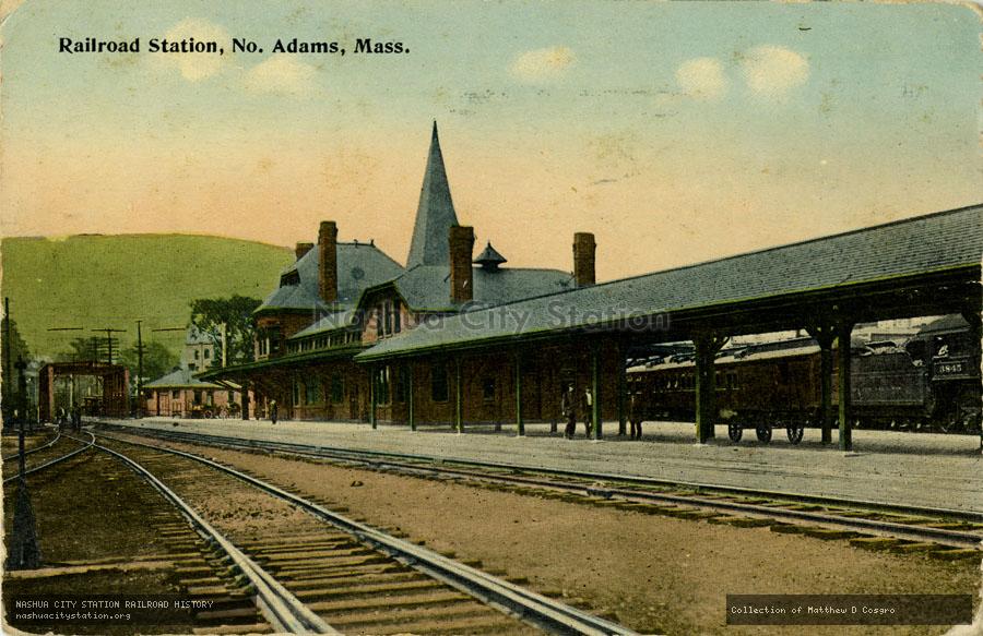 Postcard: Railroad Station, North Adams, Massachusetts